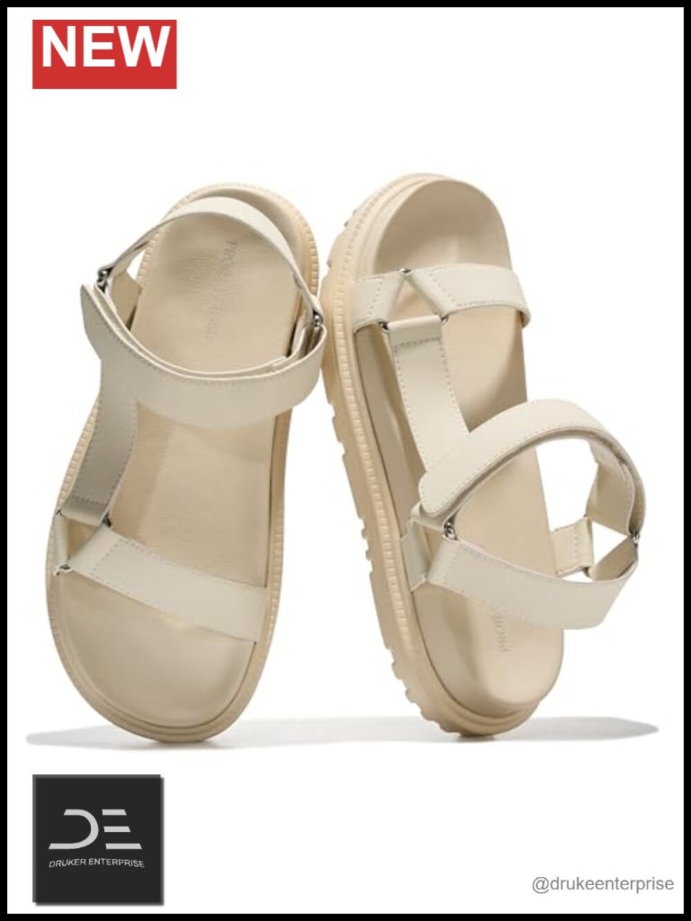 Adjustable Strap Sandals Plush Insole Lightweight Water Resistant